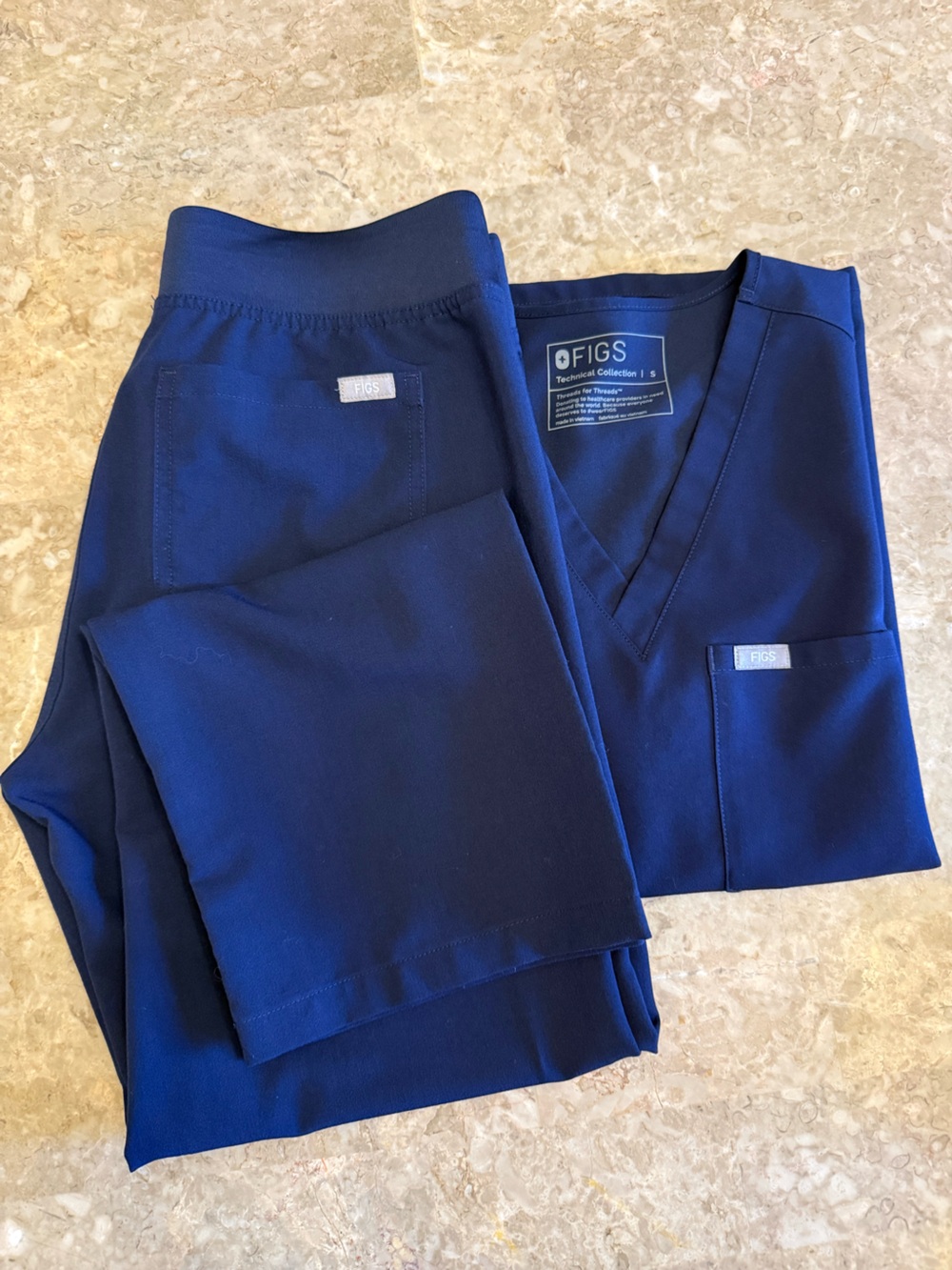 Figs Women's Scrub Set in Navy Blue